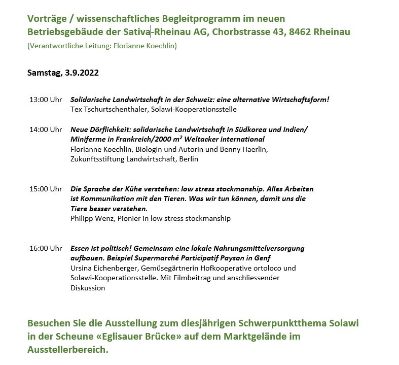 Programm Samstag